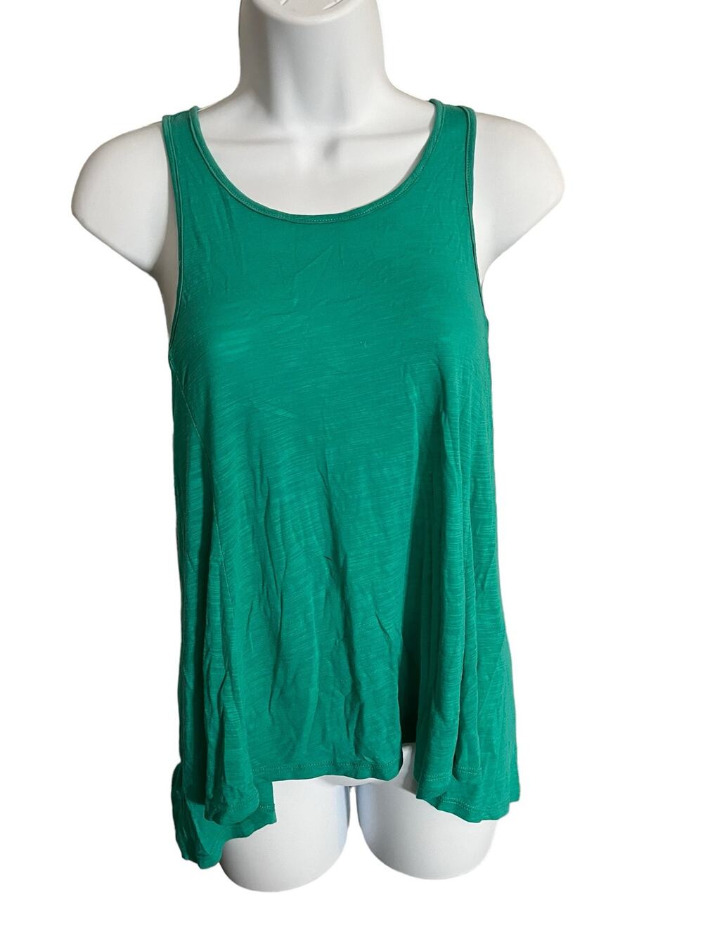 American Eagle Outfitter aqua sleeveless racerback tank top zip back Medium